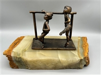 Bronze Sculpture Ballerinas Signed Bouchard