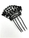 Black Metal Mourning Hair Comb