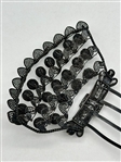 Black Metal Mourning Hair Comb