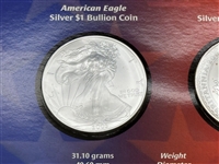 2003 Legacies of Freedom US and UK Silver Bullion Coin Set OGP