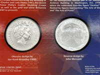 2003 Legacies of Freedom US and UK Silver Bullion Coin Set OGP