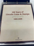 100 Years of Lincoln Coin and Stamps 1909-2010 in Binder