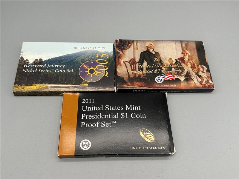 2005, 2008, 2011 US Mint Coin Sets