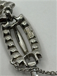 Bogoff Silver Tone Rhinestone Bracelet