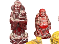 (5) Buddha Carved Figurines