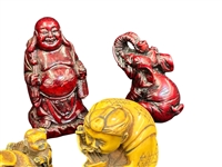 (5) Buddha Carved Figurines