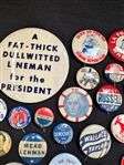 (40) Early Political Celluloid Presidential and Other Campaign Buttons
