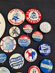 (40) Early Political Celluloid Presidential and Other Campaign Buttons