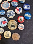 (40) Early Political Celluloid Presidential and Other Campaign Buttons