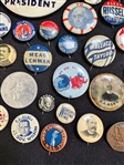 (40) Early Political Celluloid Presidential and Other Campaign Buttons