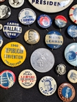 (40) Early Political Celluloid Presidential and Other Campaign Buttons