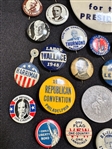 (40) Early Political Celluloid Presidential and Other Campaign Buttons