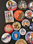 (25) Rudy Giuliani Political Buttons (2) Donald Trump