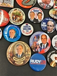(25) Rudy Giuliani Political Buttons (2) Donald Trump