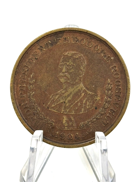 1904 Theodore Roosevelt & Alton B. Parker Flipper Campaign Medal