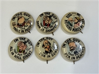 (6) Tokio Cigarettes Cartoon Pinbacks