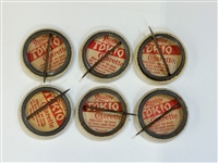 (6) Tokio Cigarettes Cartoon Pinbacks