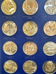 The Legacy of John F. Kennedy Limited Edition Bronze Coins in Folder Franklin Mint