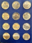 The Legacy of John F. Kennedy Limited Edition Bronze Coins in Folder Franklin Mint