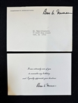 Bess Truman Hand Signed Note with Envelope