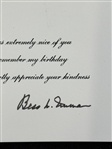 Bess Truman Hand Signed Note with Envelope