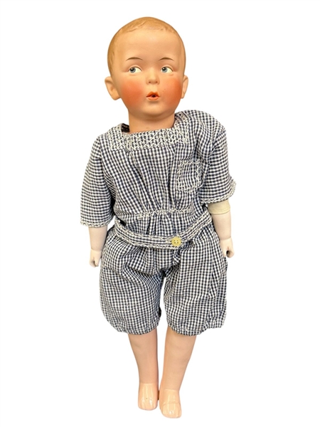 Heubach Porcelain Whistling Boy Doll