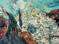 Gail Newman Oil on Canvas Cityscape