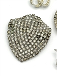 (13) Vintage Clear Rhinestone Brooches
