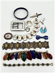 Large Group of Enamel Jewelry