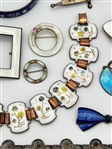 Large Group of Enamel Jewelry