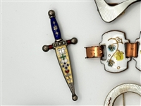 Large Group of Enamel Jewelry