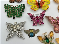 (19) Group of Butterfly Brooches
