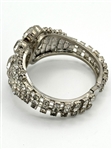 (4) Vintage Clear Rhinestone, Chunky Bracelets