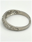(4) Vintage Clear Rhinestone, Chunky Bracelets