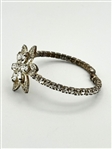 (4) Vintage Clear Rhinestone, Chunky Bracelets
