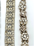 (7) Vintage Clear Rhinestone Chunky Bracelets