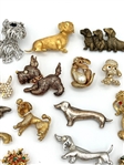 Group of Vintage Signed Dog Brooches; Beau Sterling, Ciner, Crown Trifari