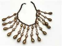 Miriam Haskell Drop Dangle Rhinestone Statement Bibb Necklace
