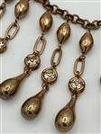 Miriam Haskell Drop Dangle Rhinestone Statement Bibb Necklace