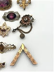 Group of Victorian Gold Filled Jewelry, Gemstones