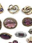 Group of Victorian Gold Filled Jewelry, Gemstones