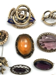 Group of Victorian Gold Filled Jewelry, Gemstones