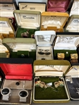 Huge Lot of Cufflinks, Tie Tacks (22) in Original Boxes