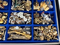 Huge Lot of Cufflinks, Tie Tacks (22) in Original Boxes