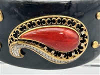 .925 Sterling Silver Vermeil and Diamond Bangle Bracelet