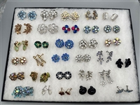 (31) Pairs of Vintage Weiss Costume Jewelry Earrings