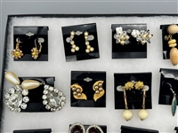 (20) Pairs of Signed Costume Jewelry Earrings; Bogoff, Hobe, Others