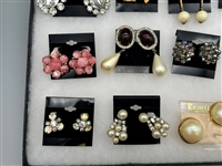 (20) Pairs of Signed Costume Jewelry Earrings; Bogoff, Hobe, Others