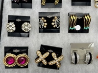 (20) Pairs of Signed Costume Jewelry Earrings; Chr. Dior, Vendome, Blanca, Others