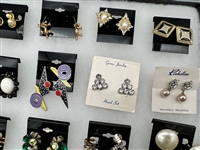 (19) Pairs of Signed Costume Jewelry Earrings; Richelieu, Segal, B. David, Others